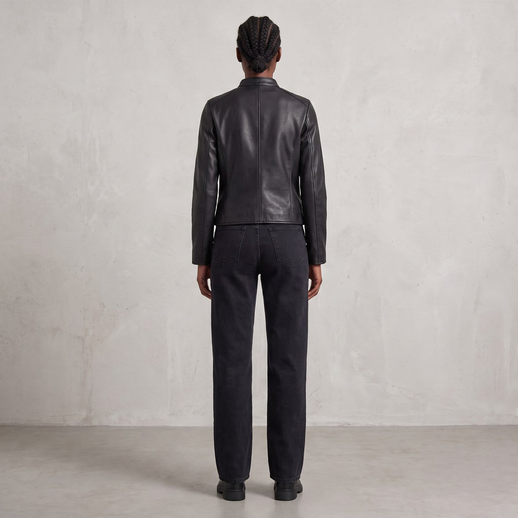 Casaco Biker Matte Faux Leather Vintage