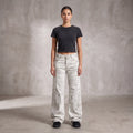 Calças Jeans Flared Wings Embroidery Y2K
