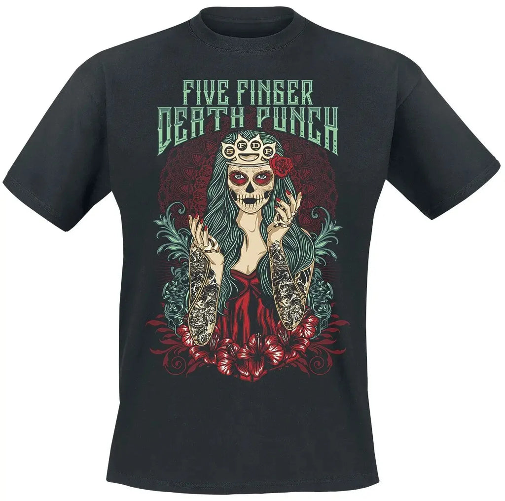 T-Shirt Heavy Graphic Skull Cyberpunk
