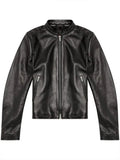 Casaco Biker Matte Faux Leather Vintage
