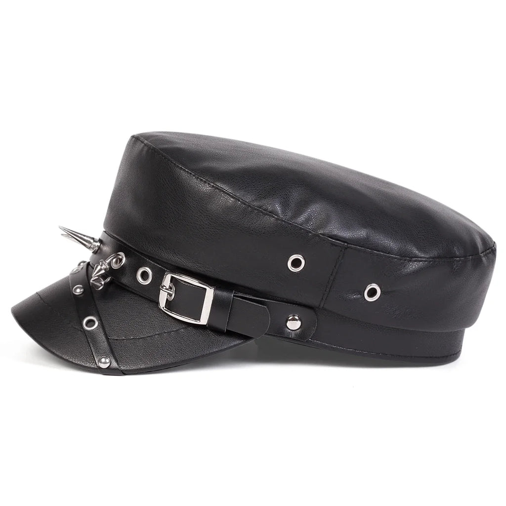 Boné Militar Leather Spikes