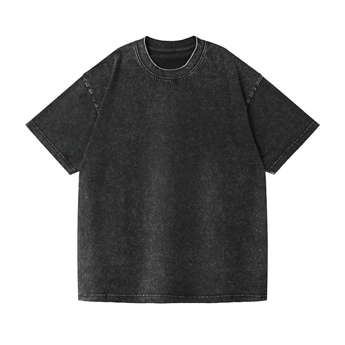350gsm Men's Washed Vintage T-Shirts Street Hip Hop Retro Punk T Shirt men Harajuku Casual Cotton Short Sleeve Acid Wash Tops