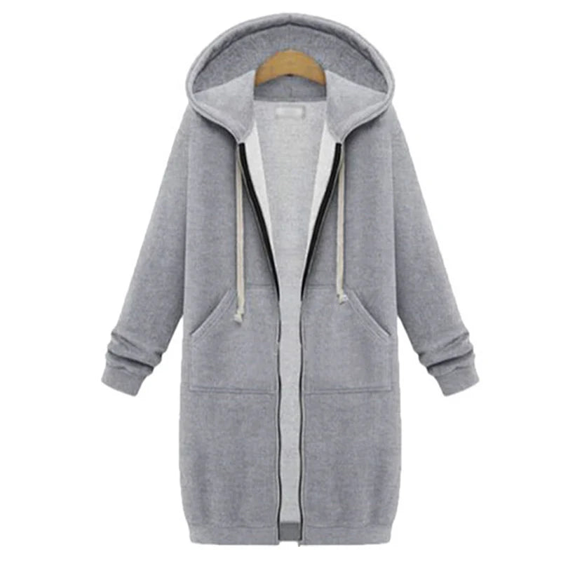 Casaco Hoodie Longo Oversized