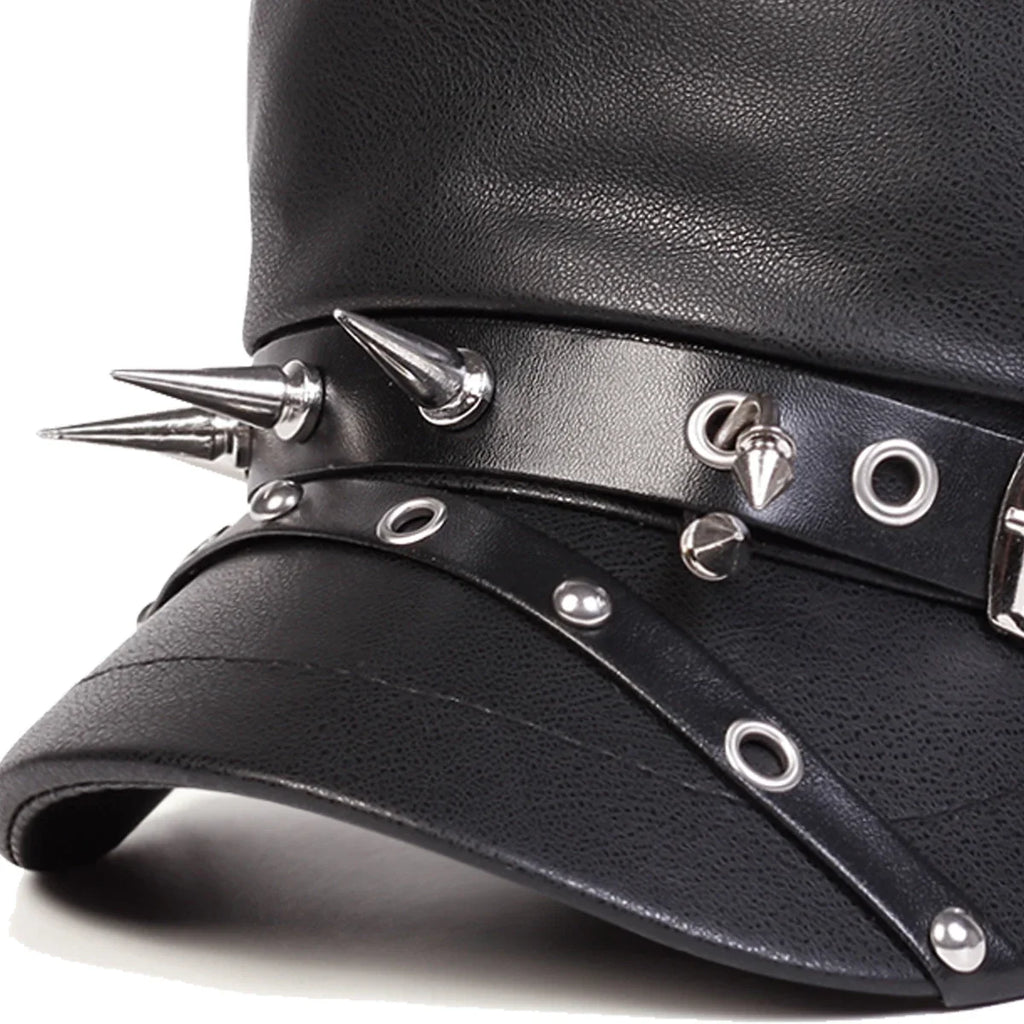 Boné Militar Leather Spikes
