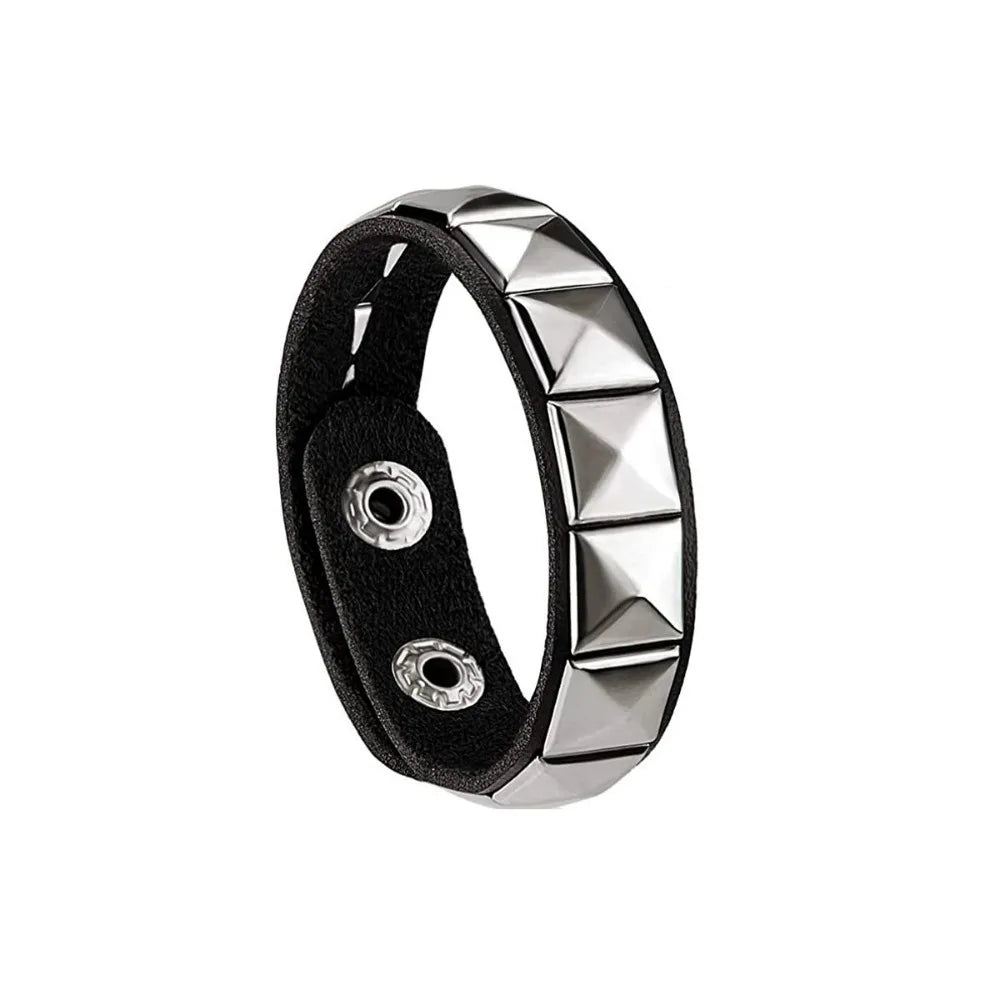 Pulsera Punk de Remaches "PIRAMID STUDS"