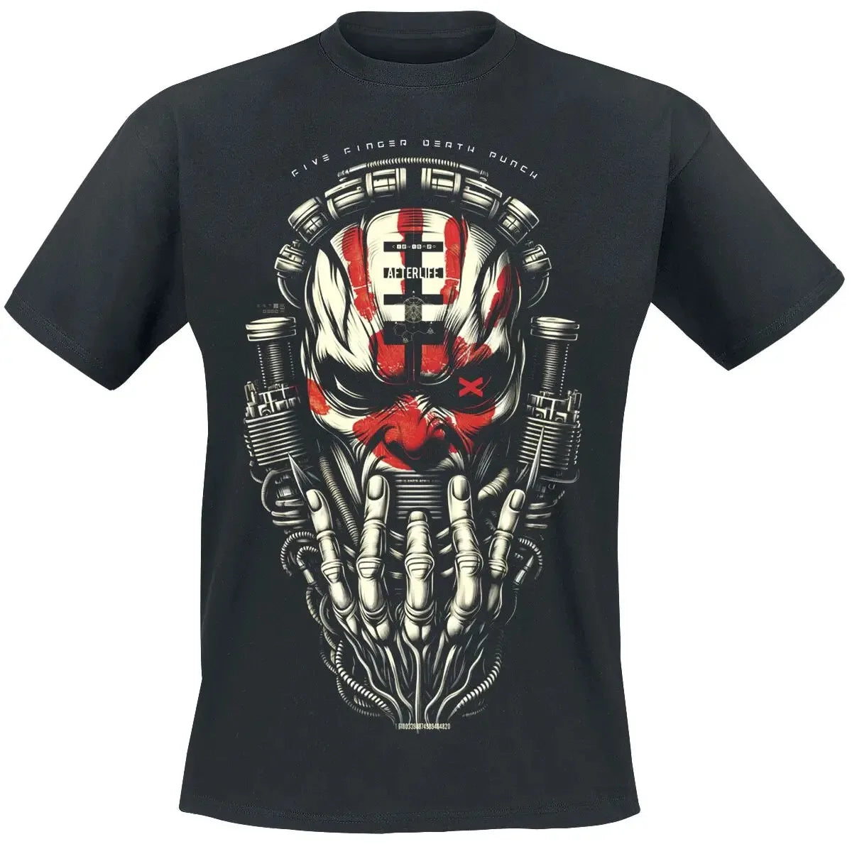 T-Shirt Heavy Graphic Mecha Mask Cyberpunk