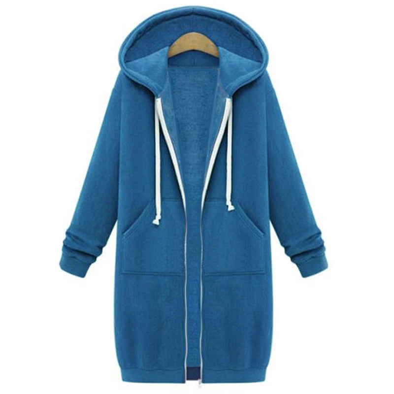 Casaco Hoodie Longo Oversized