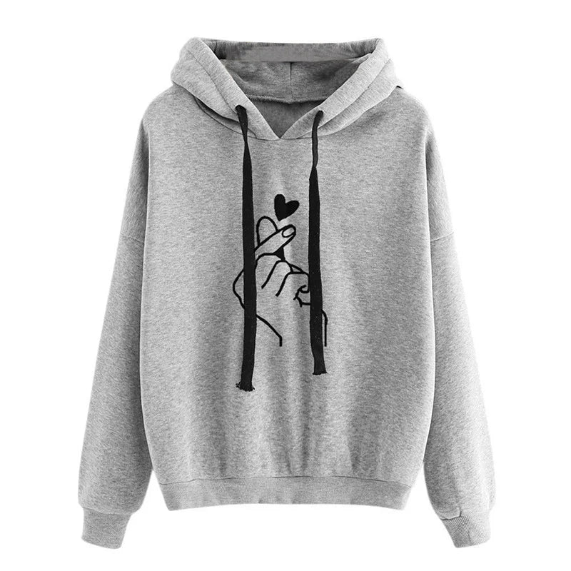 Hoodie Oversized Finger Heart unisex