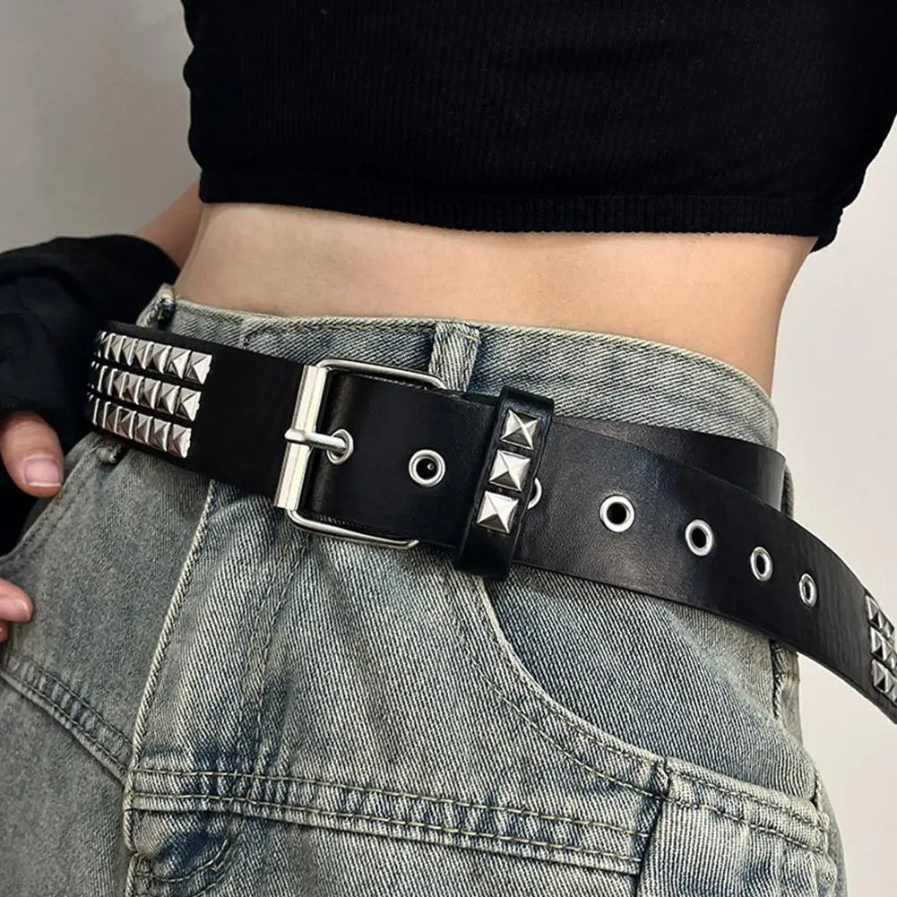 Cinto Punk com Rebites e Ilhoses "STUDDED BELT"