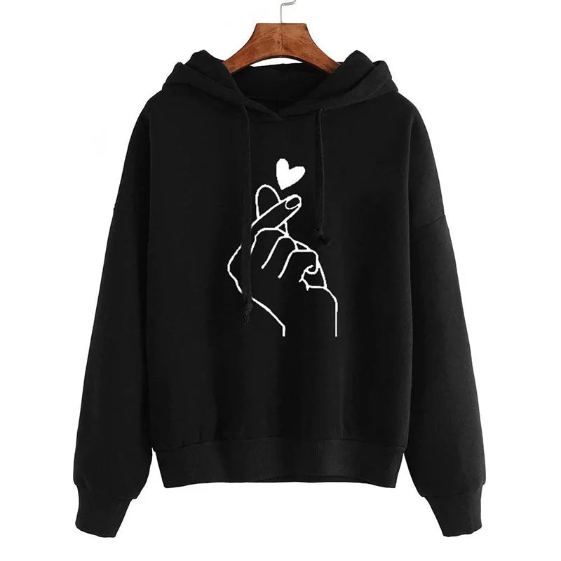 Hoodie Oversized Finger Heart unisex