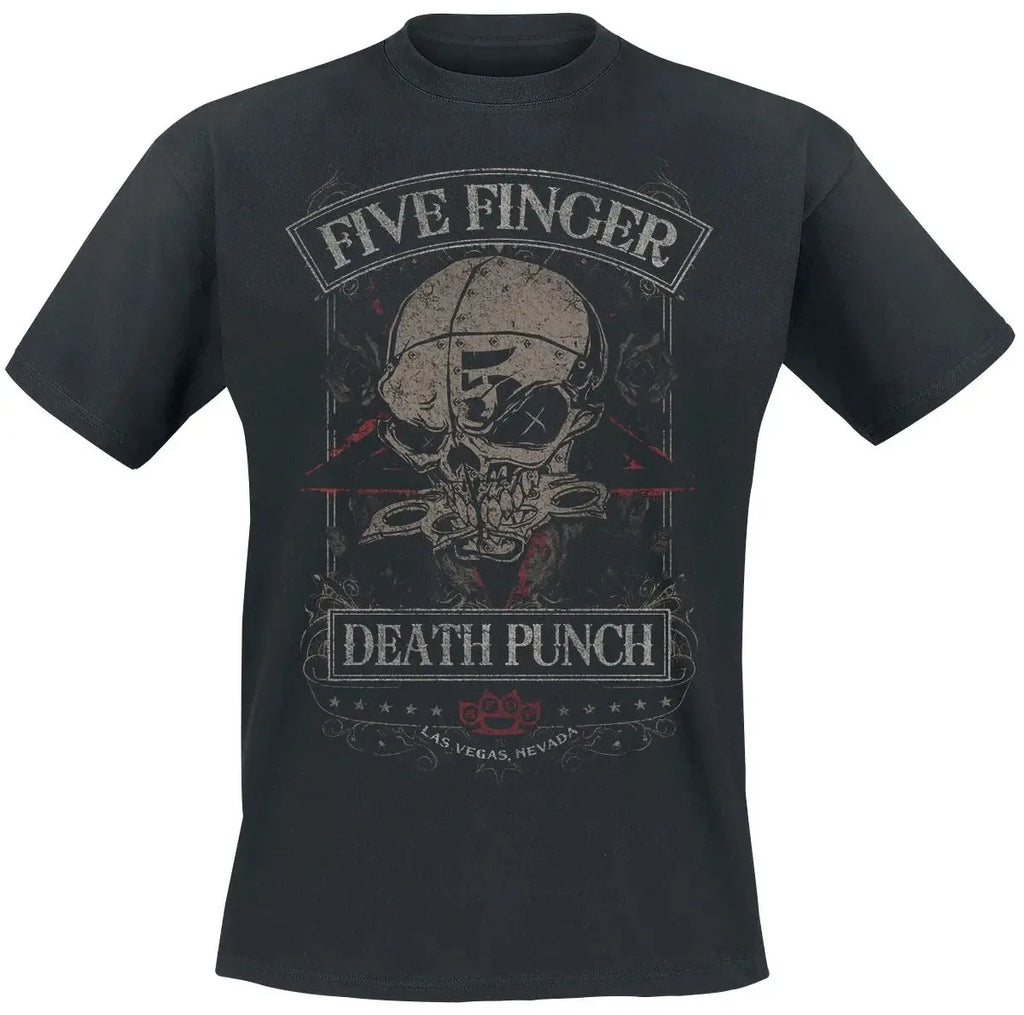 T-Shirt Heavy Graphic Vintage Skull Emblem