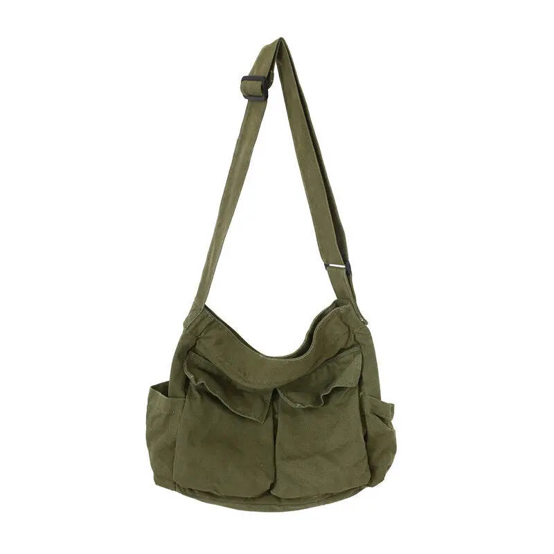 Mala Messenger Canvas Multi-Pocket Y2K