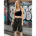Calções Cargo Camuflados Y2K Drawstring