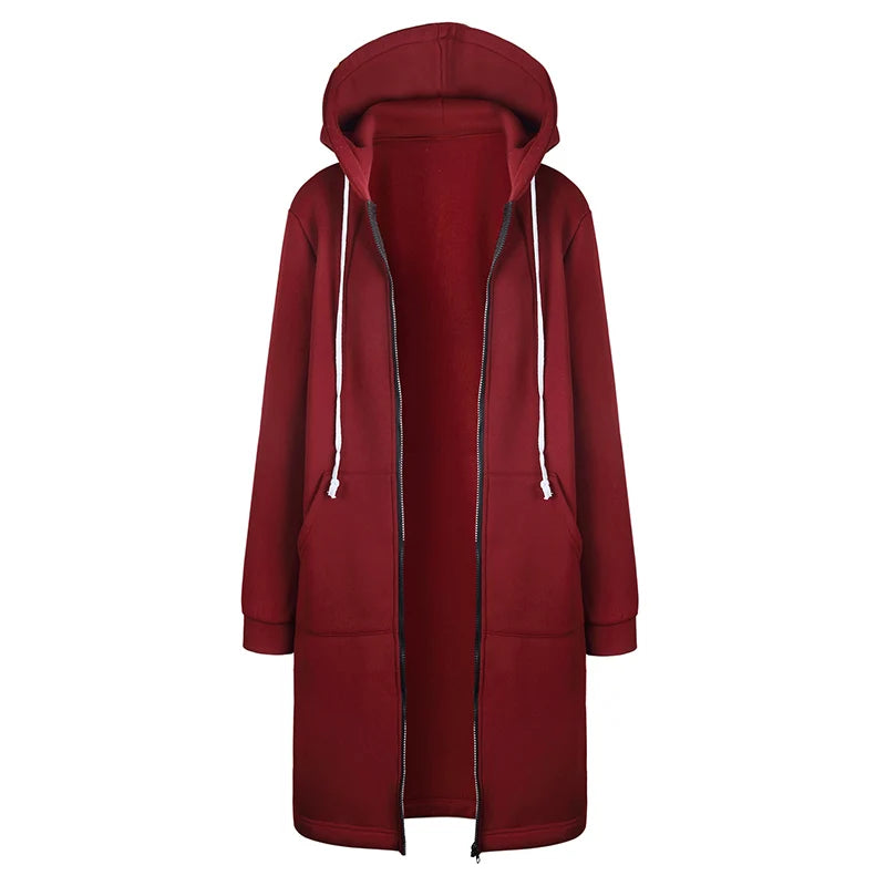 Casaco Hoodie Longo Oversized
