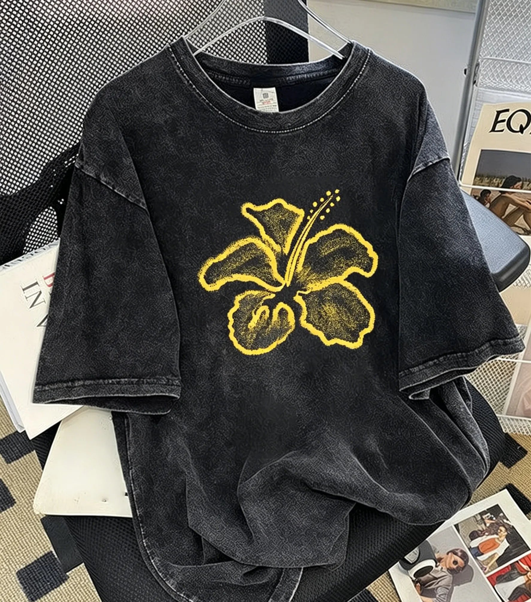 T-Shirt Vintage Hibiscus Y2K