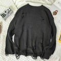 Camisola de Malha Ripped Distressed Gothic
