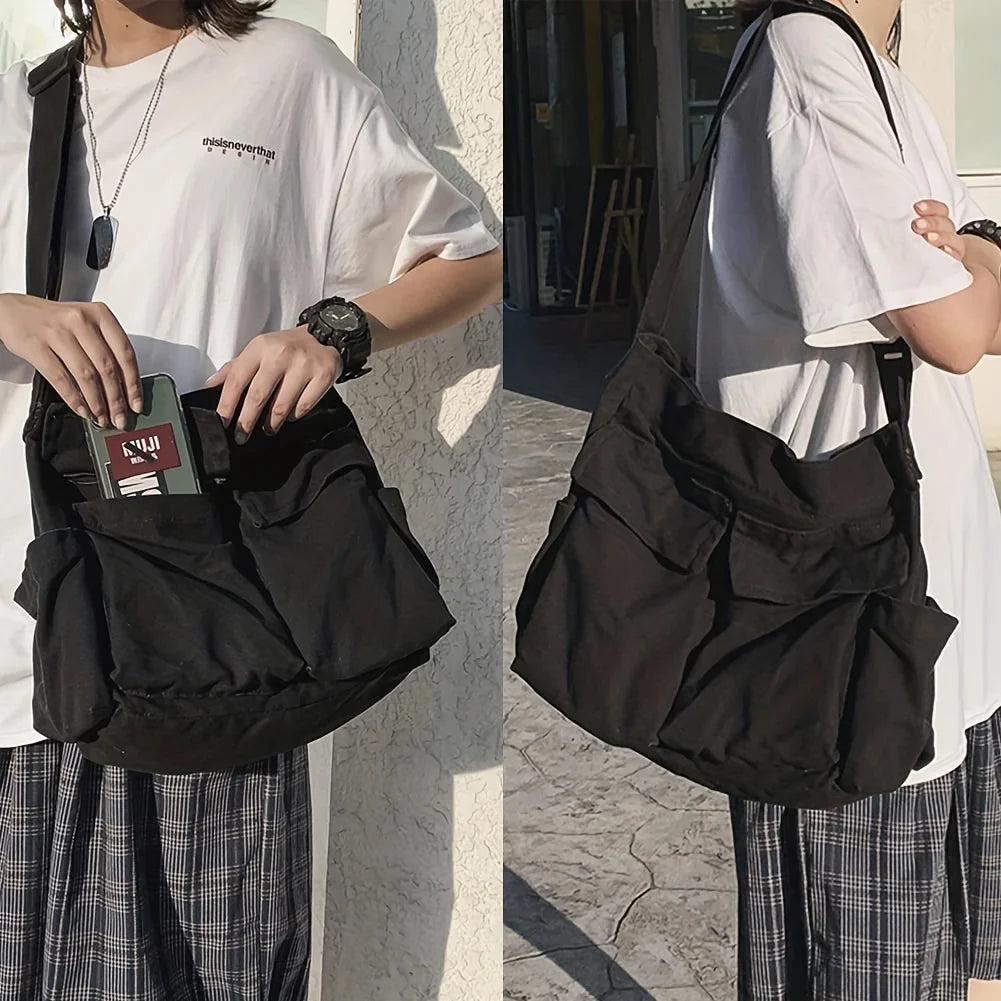Mala Messenger Canvas Multi-Pocket Y2K