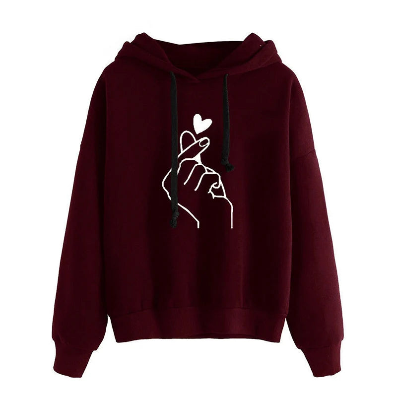 Hoodie Oversized Finger Heart unisex