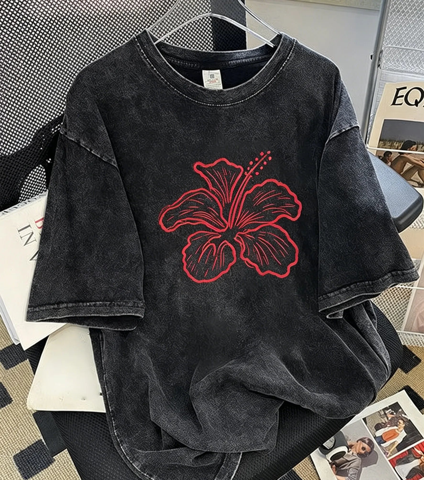 T-Shirt Vintage Hibiscus Y2K