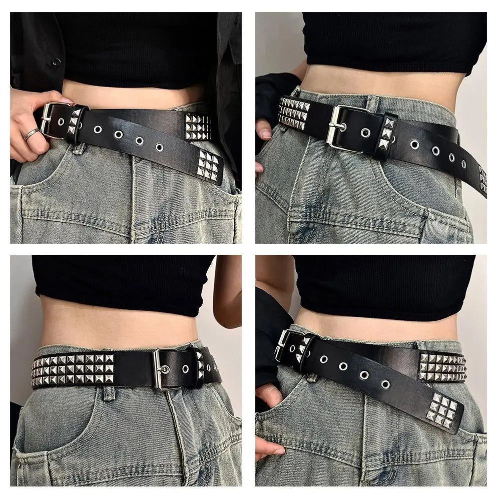 Cinto Punk com Rebites e Ilhoses "STUDDED BELT"