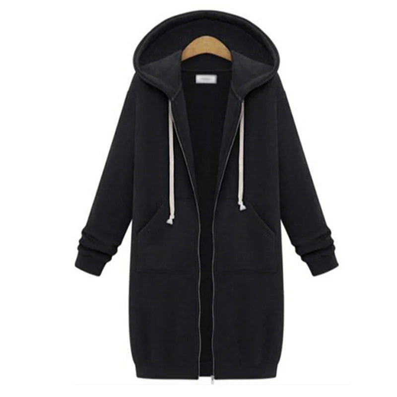 Casaco Hoodie Longo Oversized