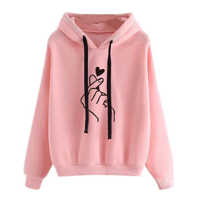 Hoodie Oversized Finger Heart unisex