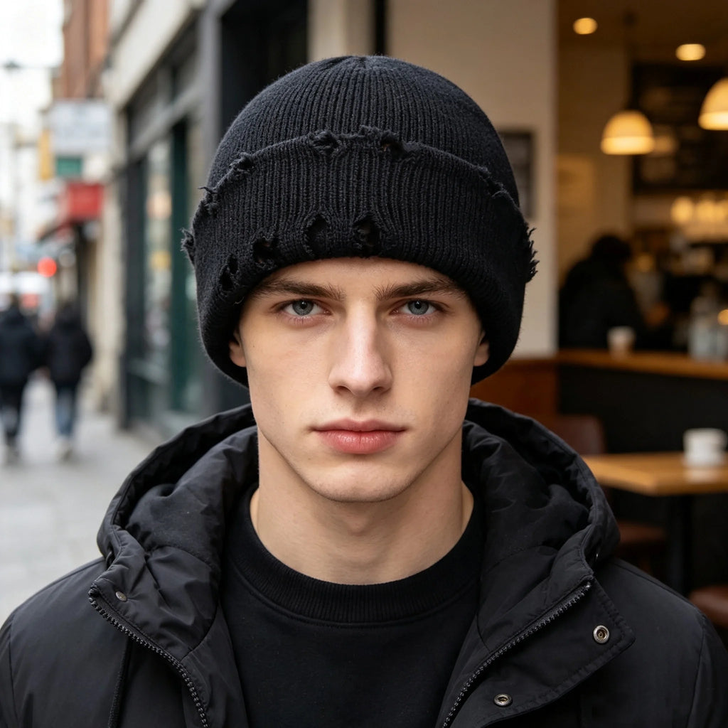 Gorro de Malha Distressed Vintage Beanie