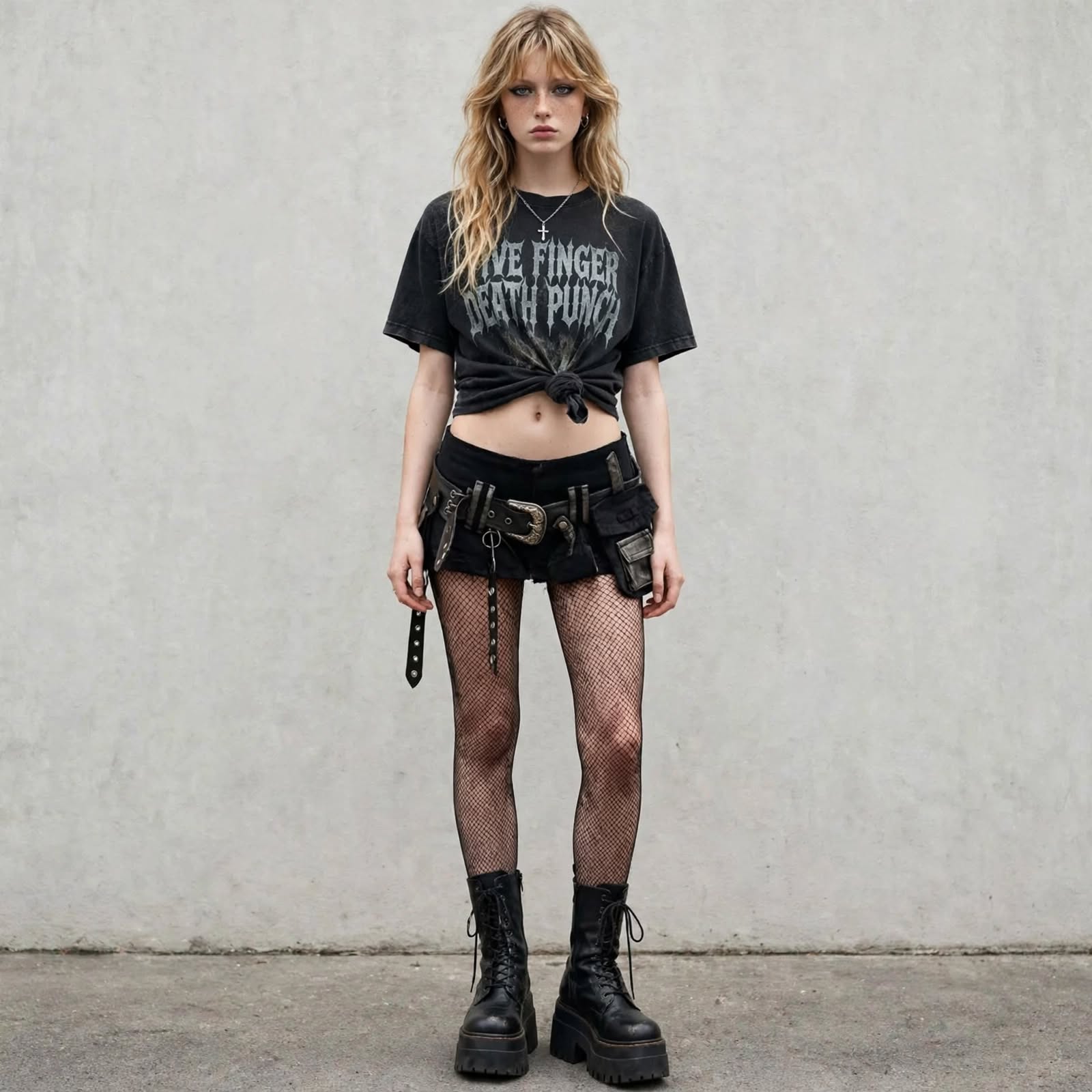 Pantalones cortos vaqueros cargo de tiro bajo con cinturón "UTILITY BELTED SHORTS"