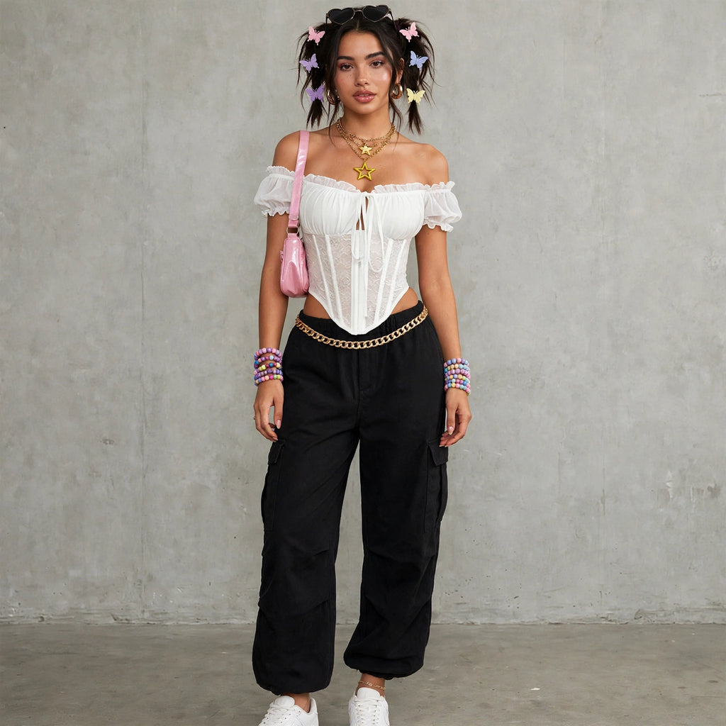 Top Corset Off-Shoulder "MILKMAID LACE"