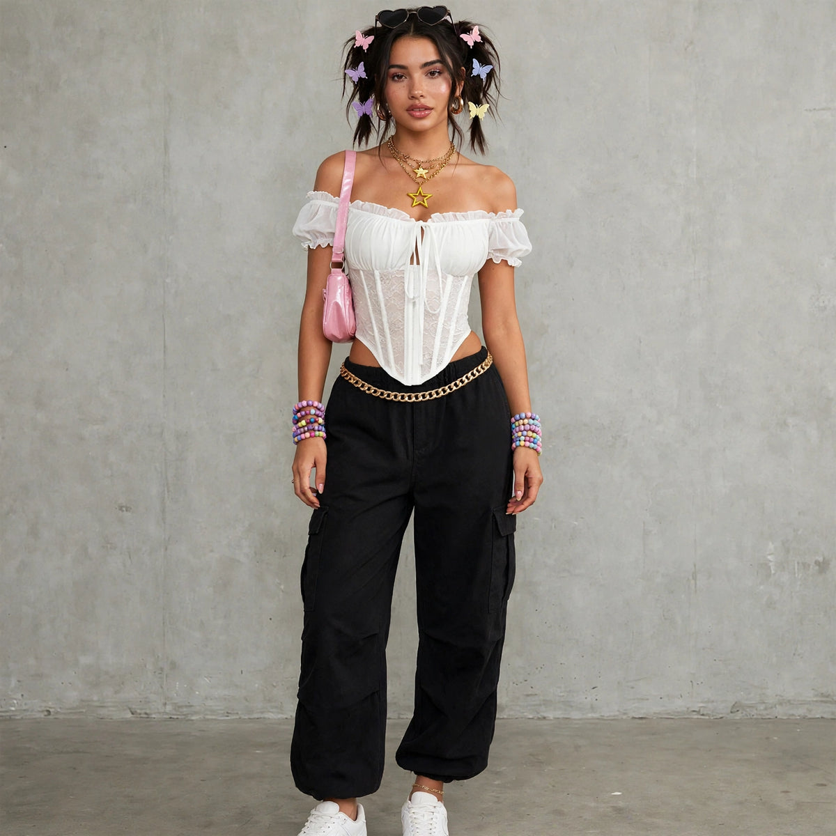 Top Corset Off-Shoulder "MILKMAID LACE"