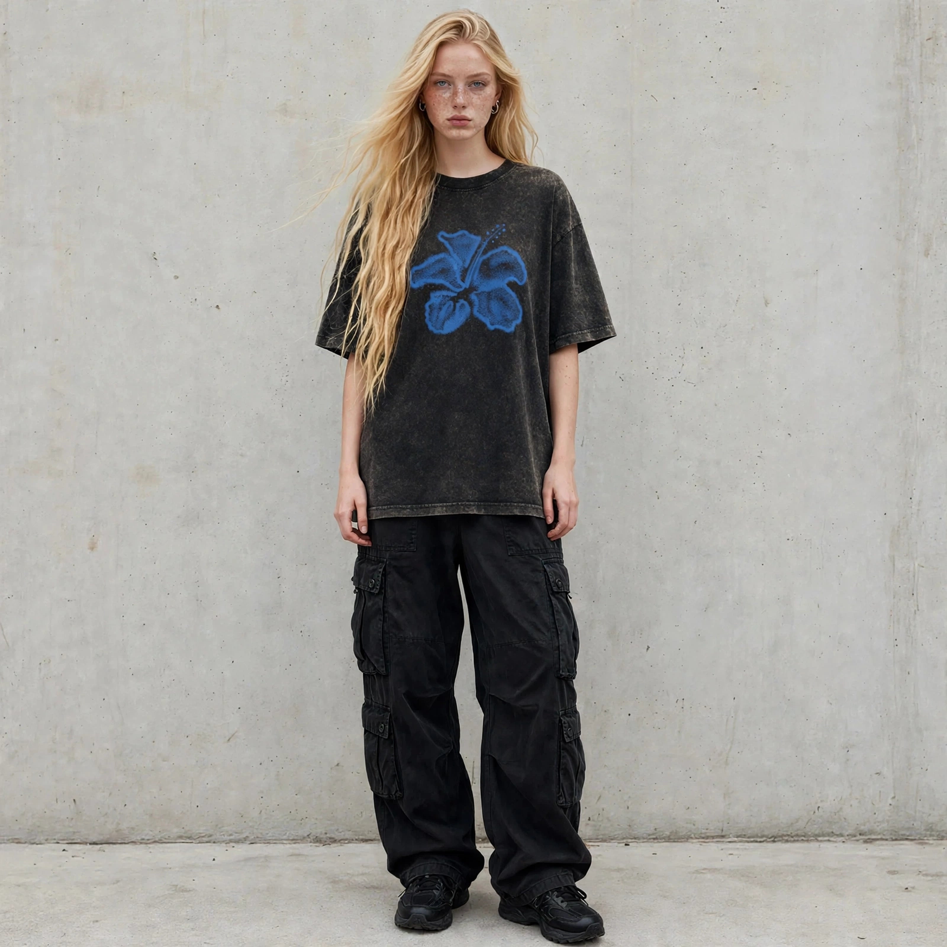 T-Shirt Vintage Hibiscus Y2K